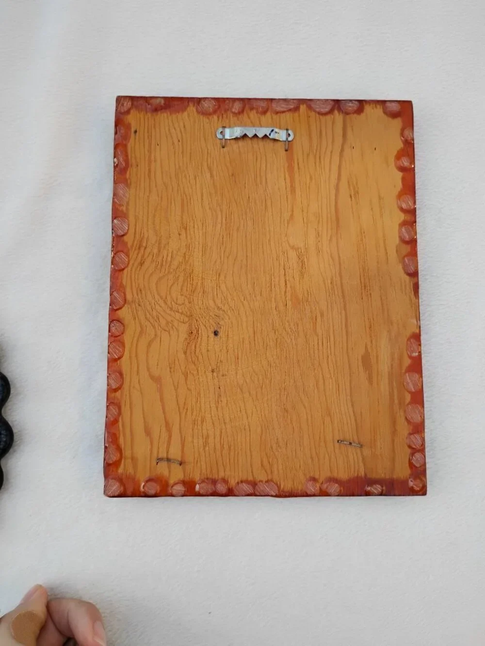 Lot of 2 Vintage Trivet Pot Holder & Wood Wall Signage Plaque Encouraging Decor